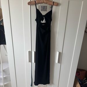 Reformation knit midi dress in black